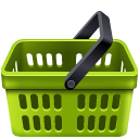 shopping basket green empty 128